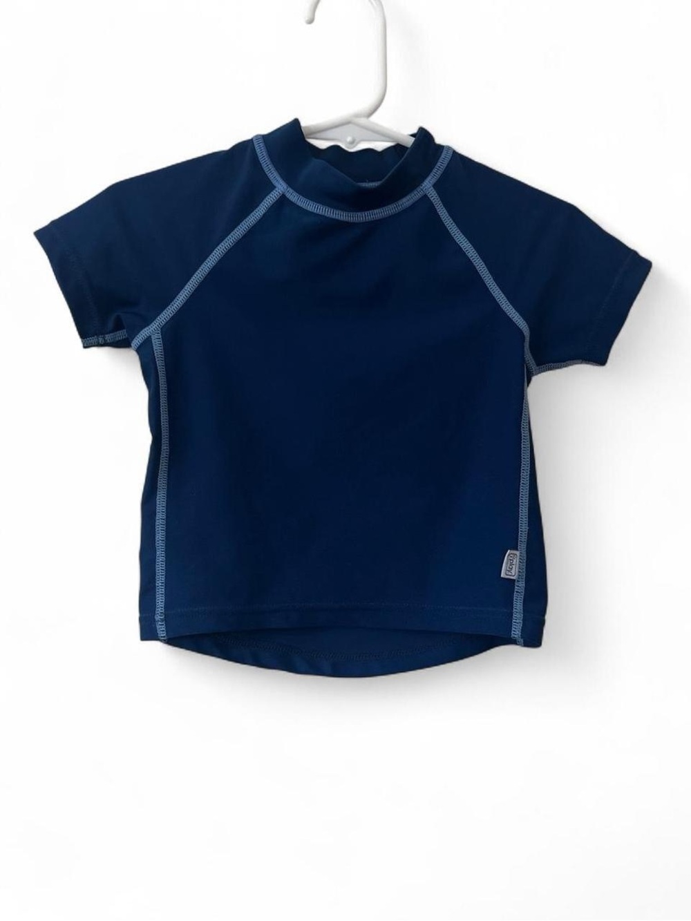 9-12M Short Sleeve Rash Guard iPlay Navy Blue Light Blue Summer UPF 50+ Unisex